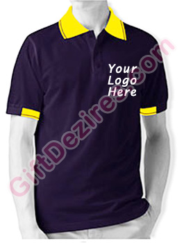 Designer Purple Wine and Yellow Color Printed Logo T Shirts